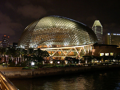 glass dome building near body of water at daytime thumbnail
