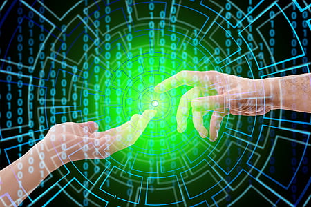 person's hand with matrix code thumbnail