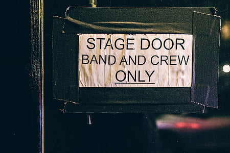 stage door band and crew only signage thumbnail