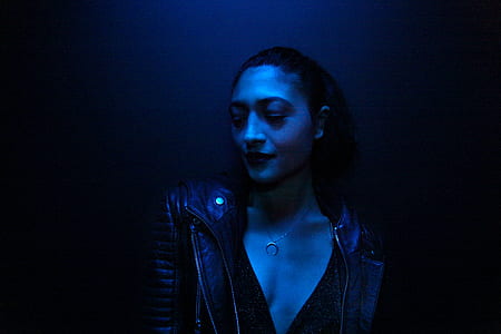 women's black leather jacket thumbnail