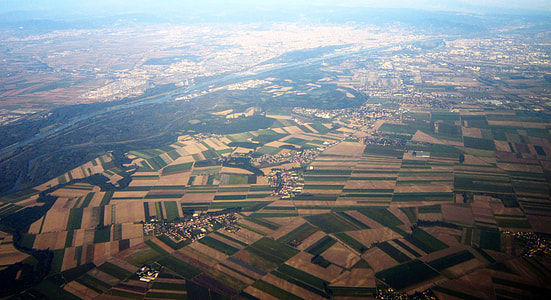 Aerial View of the Area around Groß-Enzersdorf in Austria thumbnail