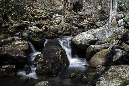 Cascading river at Anna-Ruby Falls in Chattahoochee-Oconee National Forest, Georgia thumbnail