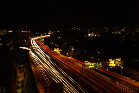 light, city, cars, road thumbnail