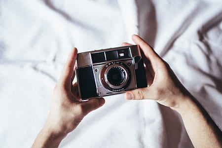 hands, camera, vintage, lens thumbnail