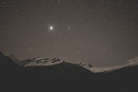 mountain range under starry skies thumbnail