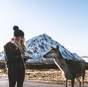 woman wearing black bubble jacket thumbnail