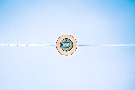 above photography of round white and blue light thumbnail
