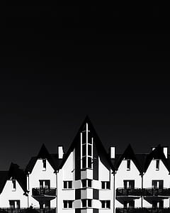 white and black house thumbnail