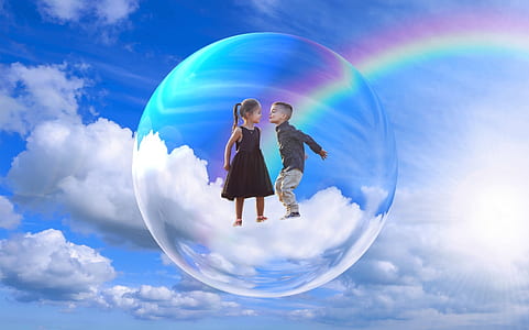 boy and girl in clear bobble thumbnail