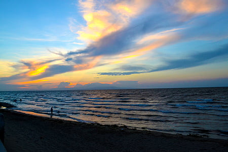 body of water and clouds during sunset thumbnail