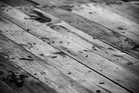 wood planks in greyscale photography thumbnail