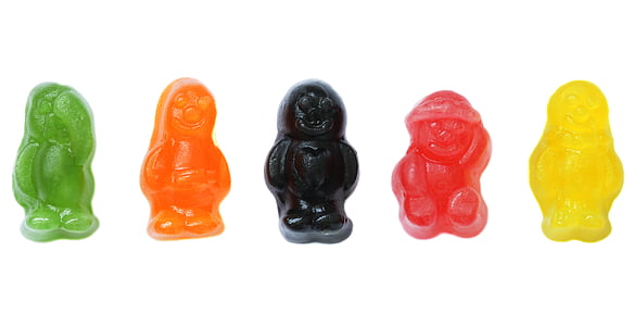 five gummy candies thumbnail
