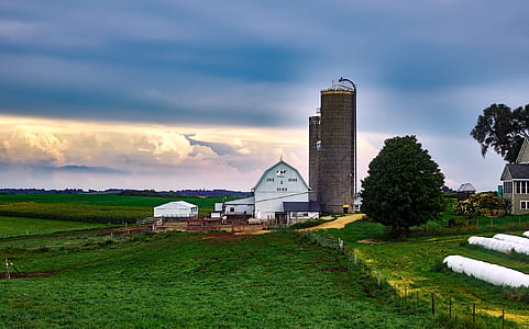 Scenic View of Landscape Against Cloudy Sky thumbnail