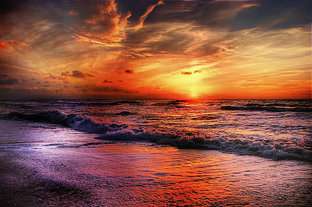 body of water during sunset thumbnail