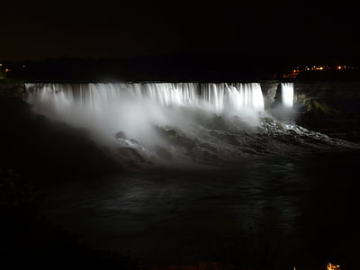 niagara, water, waterfall, night thumbnail