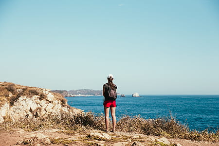 Seaside Hiker In Mexico Photo thumbnail