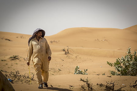 man walking on desert thumbnail