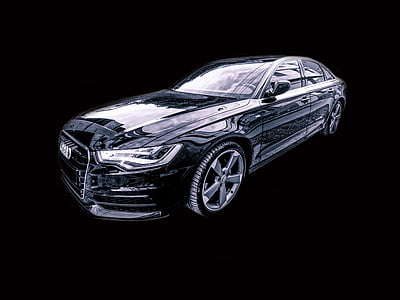 black Audi sedan thumbnail