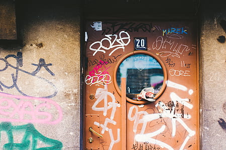 brown metal door thumbnail