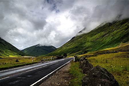 landscape photo of road and mountains thumbnail