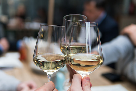selective-focus photography of three clear wine glasses thumbnail