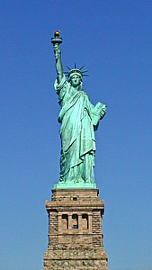 Statue of Liberty under clear blue sky thumbnail