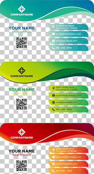 Business card Idea Logo, Color business card template, QR code PNG clipart
