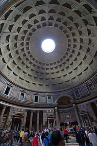 People Gathering in Dome Building thumbnail