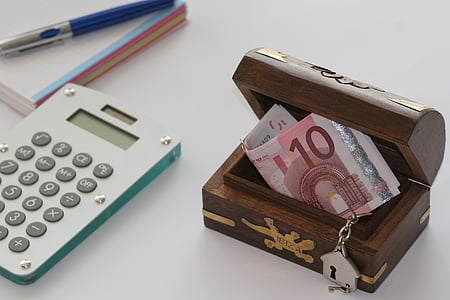 10 euro banknote inside brown trinket thumbnail