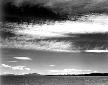 Black and White Photo at Yellowstone Lake, Wyoming thumbnail