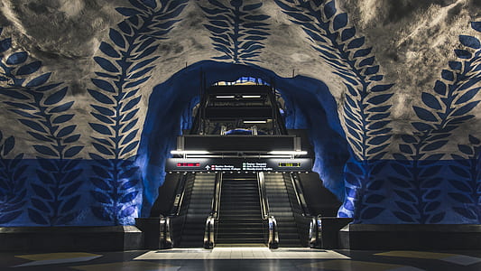 gray and black stairs inside building thumbnail