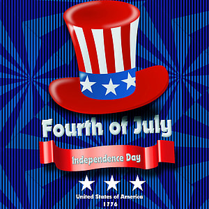 Uncle Sam Patriotic Hat, 4th of July thumbnail