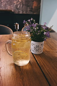 wood, cup, mug, flowers thumbnail