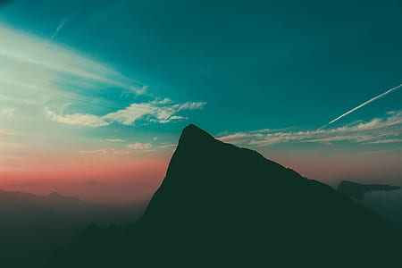 silhouette of mountain peak thumbnail