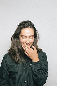 woman wearing black button-up jacket thumbnail
