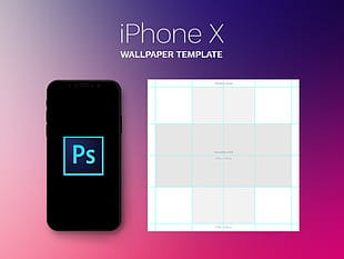 iPhone X Parallax Wallpaper Template psd file