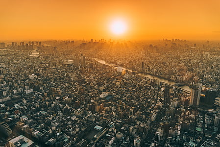 bird's-eye view photography of city thumbnail