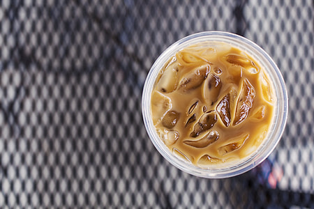 iced coffee in plastic cup thumbnail