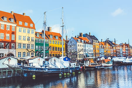 yachts docked beside buildings thumbnail