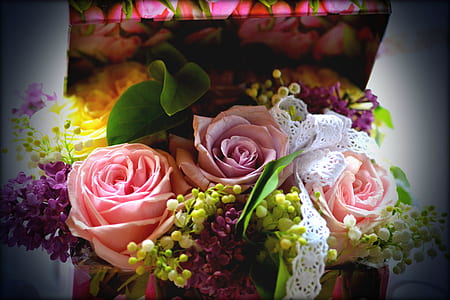 bouquet of pink roses thumbnail