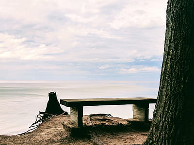 bench in front of beach thumbnail