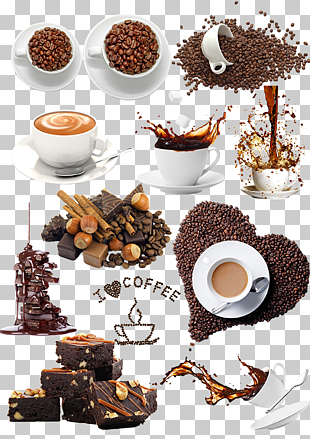 Coffee Cafe Drink , coffee, coffee beans collage PNG clipart