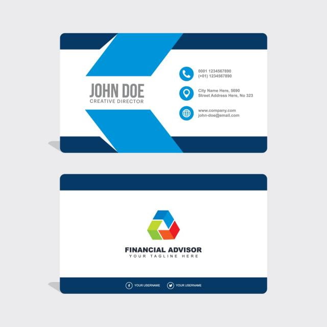 blue Business Card eps, ai file