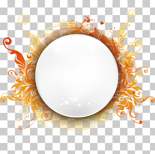 Frame Ornament, Fashion pattern circular border PNG clipart