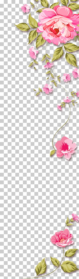 Wedding invitation Birthday Convite Greeting card, Painted bright flowers leaves petals, pink petaled flowers illustration PNG clipart