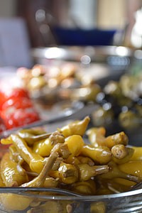 yellow chilli in clear glass bowl thumbnail