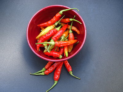 flat lay photography of red chili on bowl thumbnail