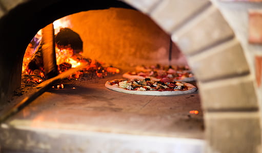 two pizza on vintage oven thumbnail