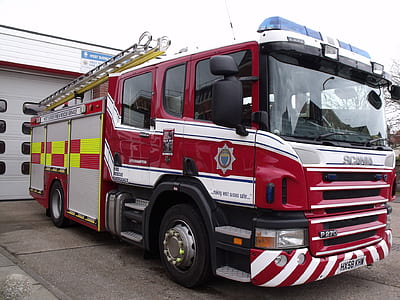 white and red firetruck thumbnail
