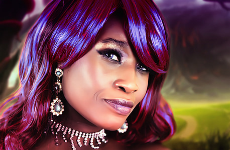 woman wearing silver-colored accessories thumbnail
